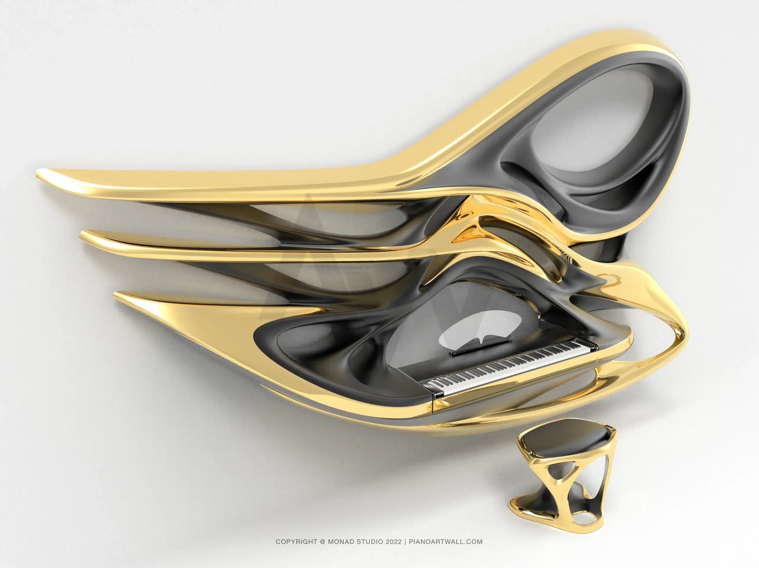 Piano art wall_P1_gold_06