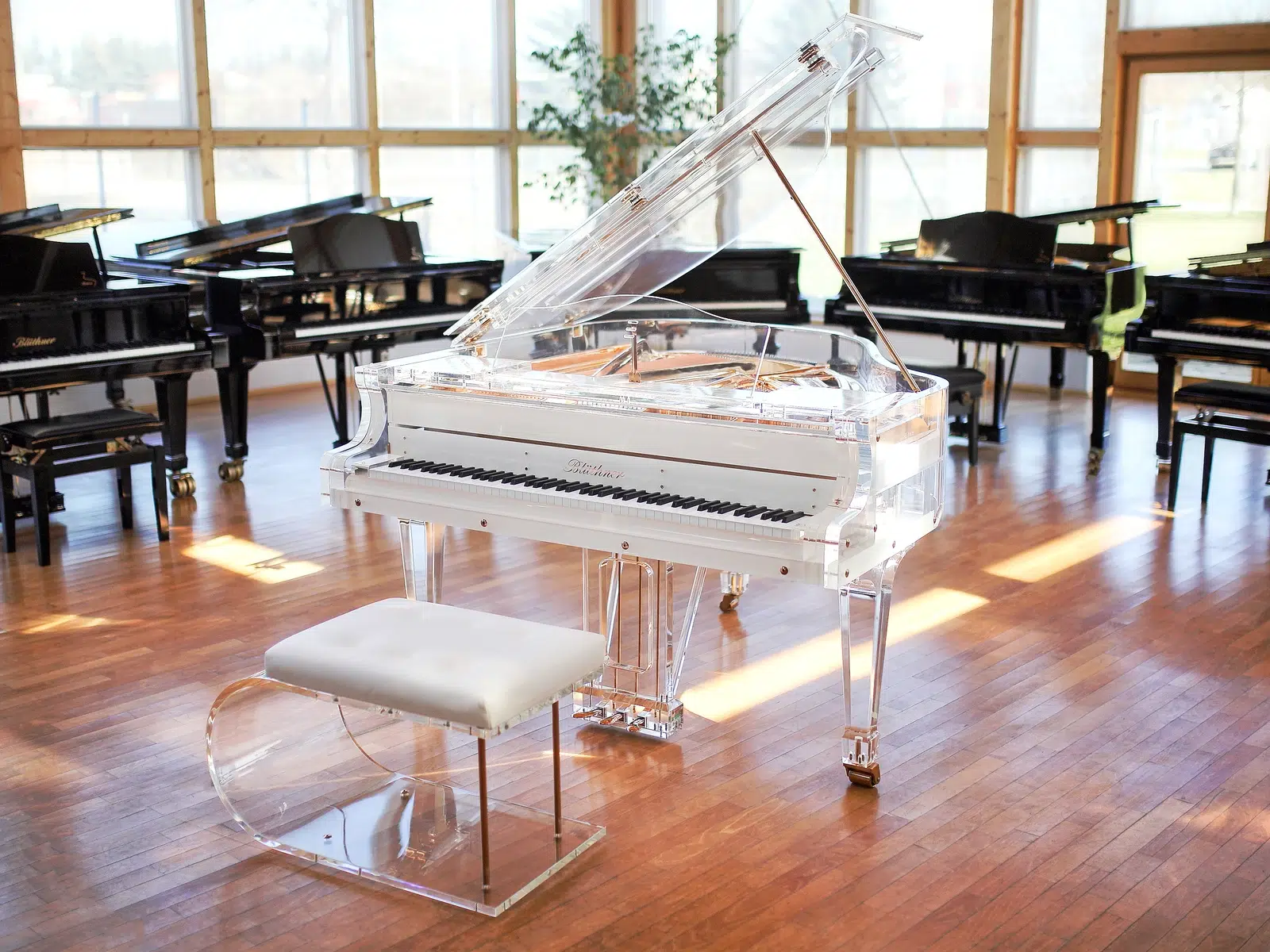 Lucid iDyllic luxury transparent grand piano